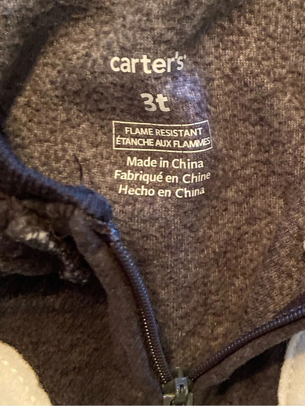 Carters 3T Penguin One-Piece Footed Pajamas - Black and Gray